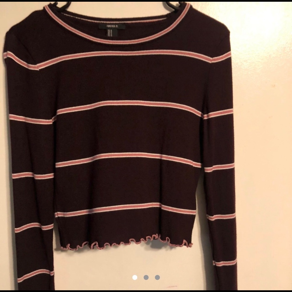 Pink and purple striped long sleeve